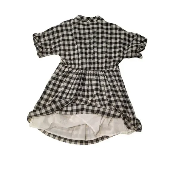 Anthropologie Porridge black-and-white gingham Dress Size S - Picture 3 of 7